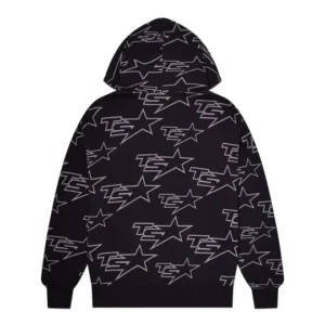 NEW Ts Star All Over Hoodie Black